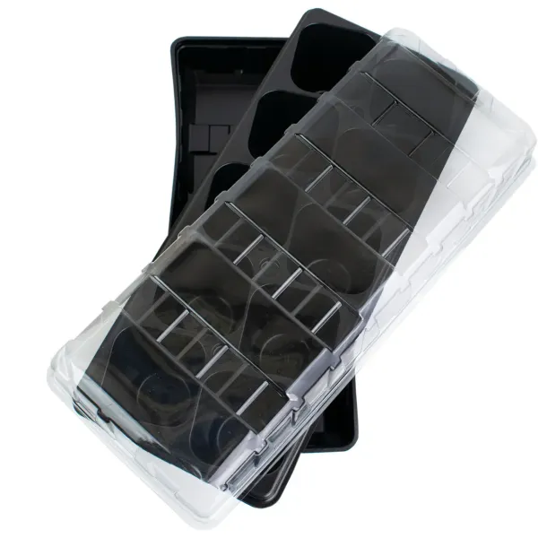 Міні парник для розсади 10 комірок 65x65x80 мм + піддон ПЕТ