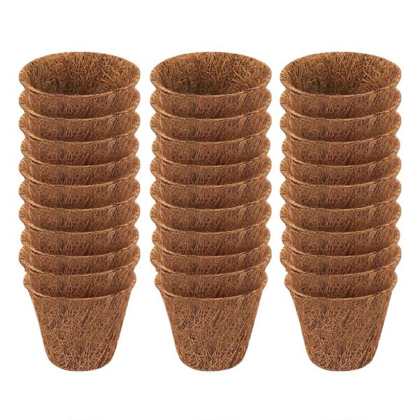 Кокосовий горщик для кімнатних рослин d 8 см